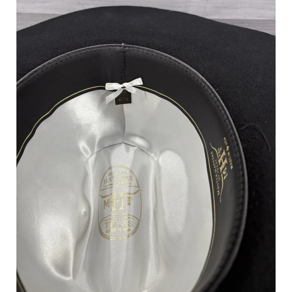 Master Hatters Of Texas MHT Casino Western Cowboy Hat  6 7/8 Black 3X Beaver